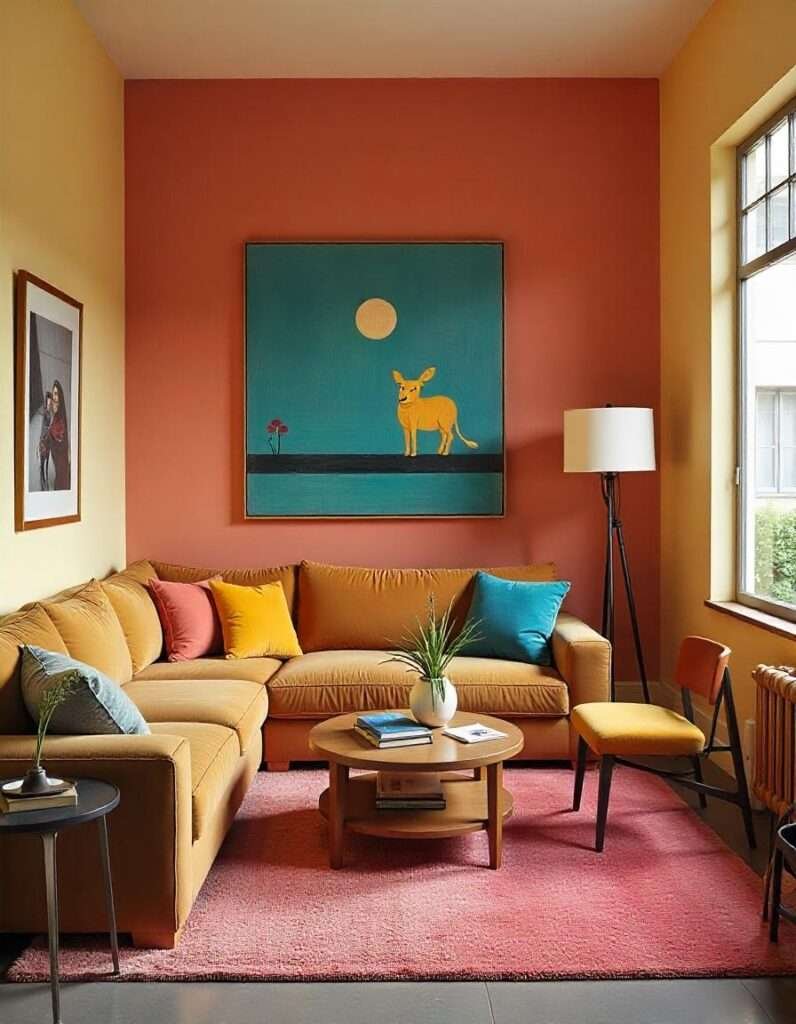 living room colors with brown couches