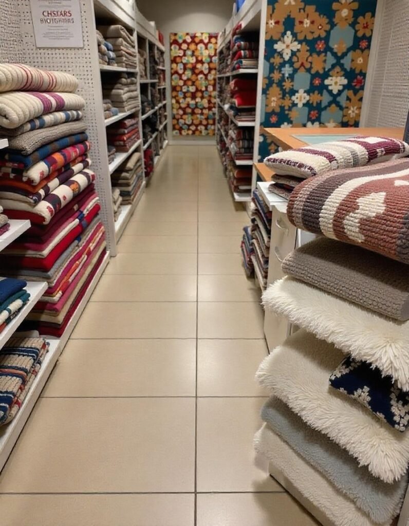 a market of custom wool rugs